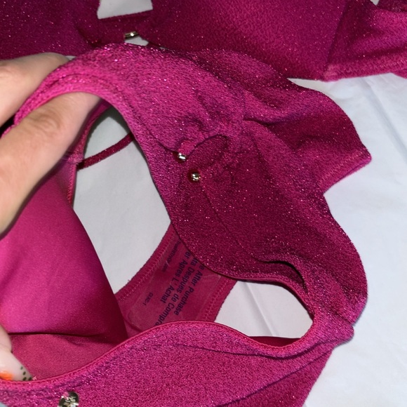 Victoria’s Secret NWT Shimmer Highwaist bikini SET in Forever Pink - Picture 5 of 5